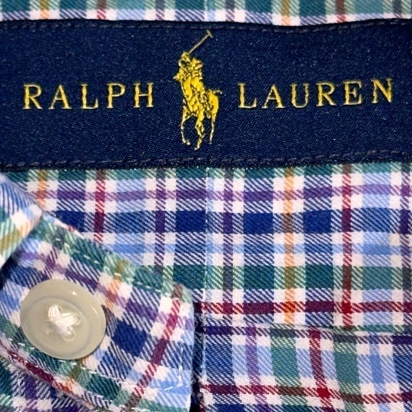 Ralph Lauren Plaid Button Down Cotton Multi Color Shirt 2XB - Picture 8 of 10